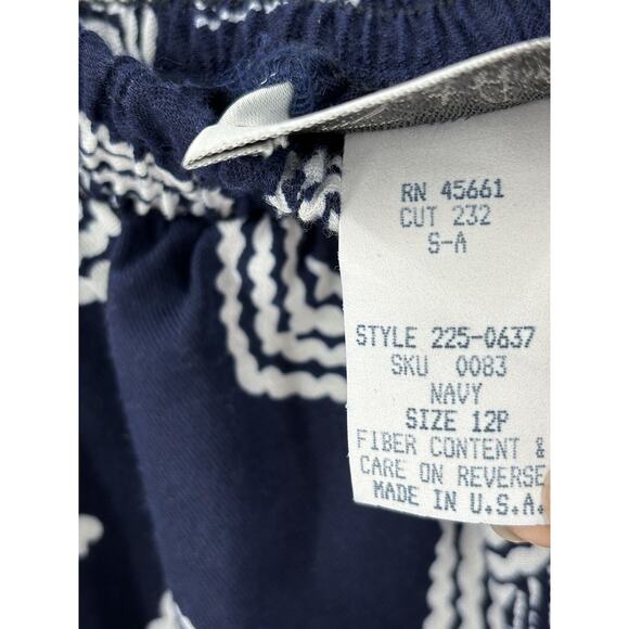 Via Sant Andrea Vintage Skirt Set Womens 12 Petite Blue Cropped Button Front Top - Picture 3 of 16